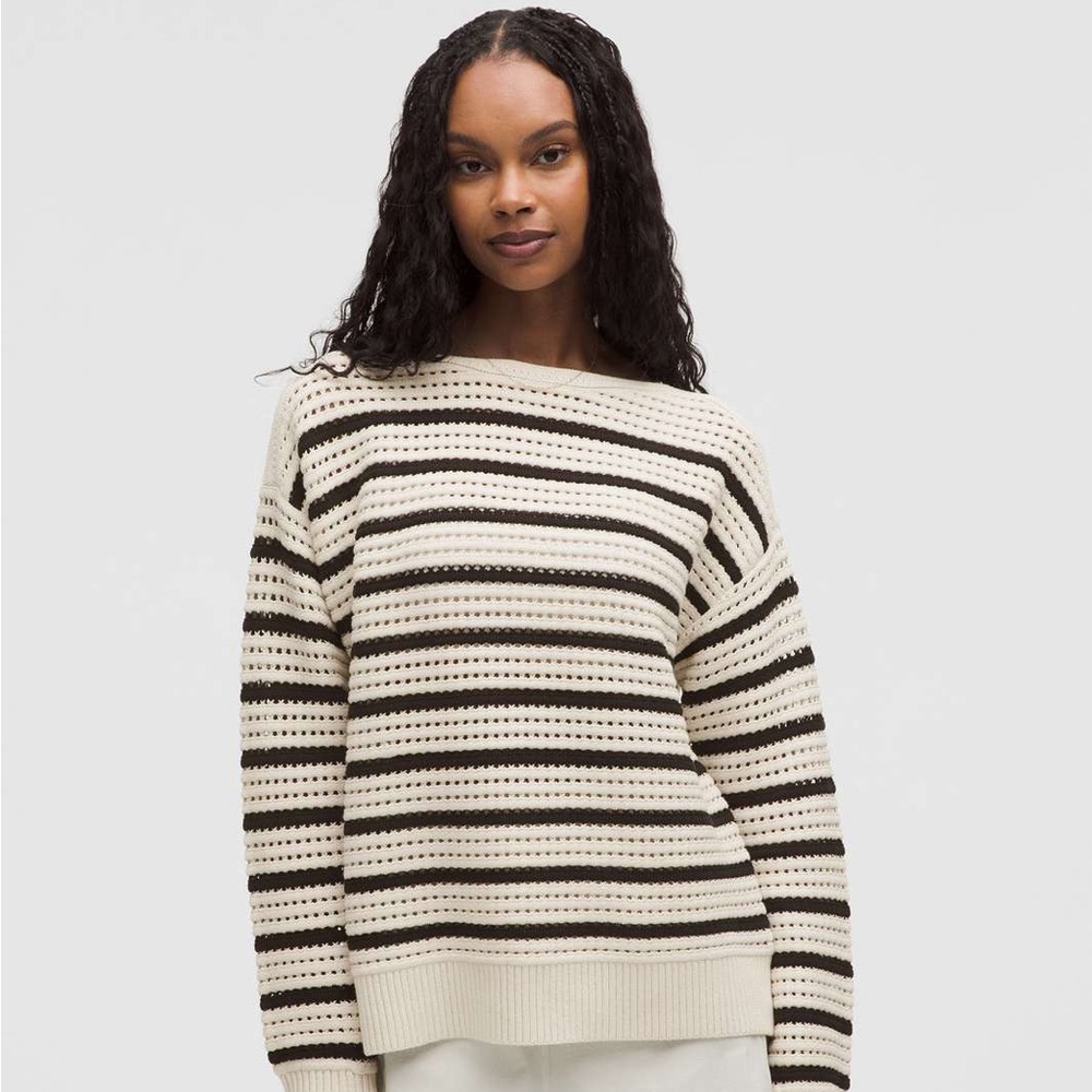 Lululemon Cotton Crochet Pullover